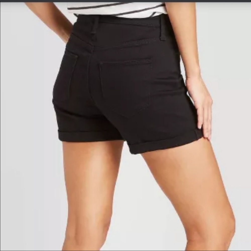 Universal Thread High Rise Black Cuffed Midi Shor… - image 2